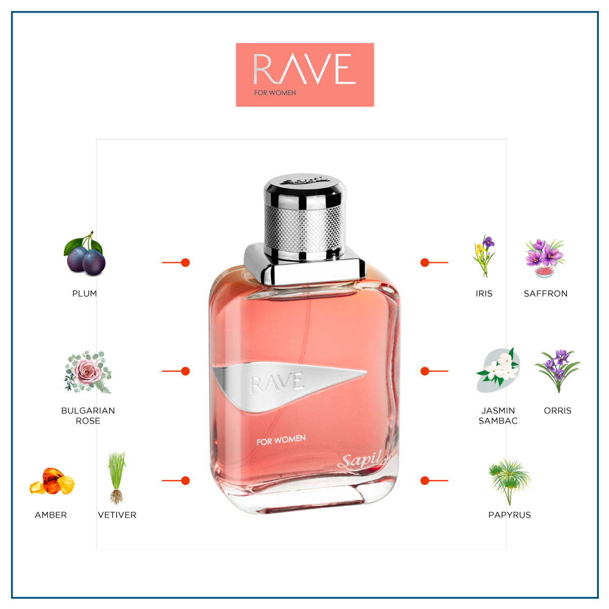 Sapil Rave for Women 100ml - Eau de Parfum