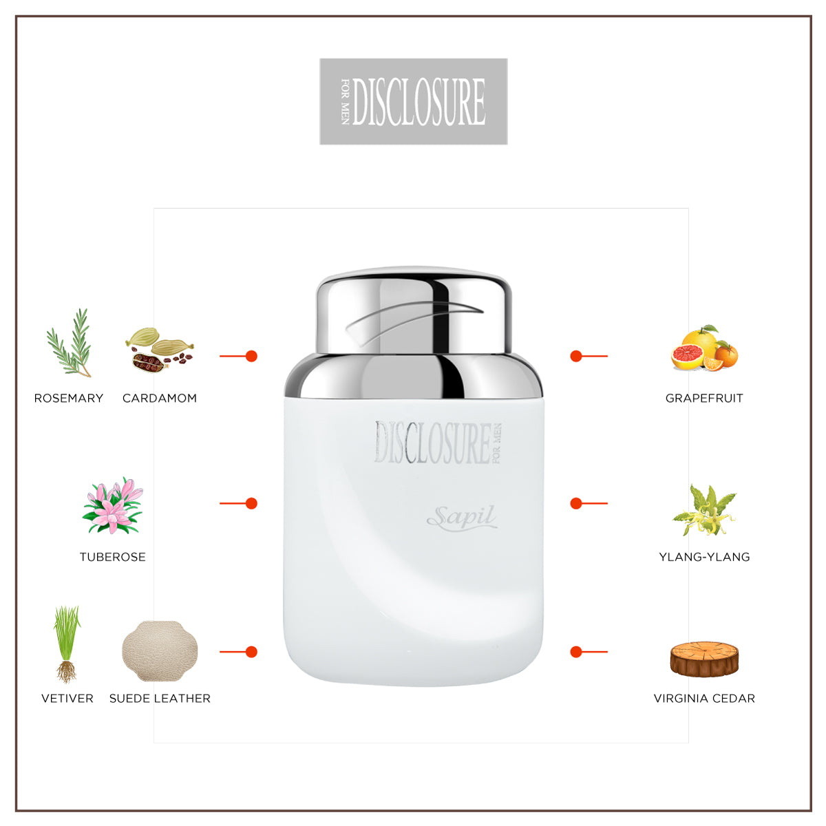 Sapil Disclosure White for Men 100ml - Eau de Toilette